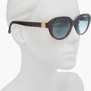 Givenchy Shiny Black/Gradient Brown Round Sunglasses NWT